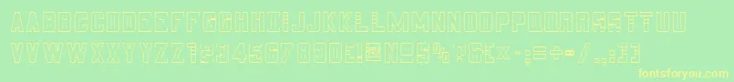 3x5outli Font – Yellow Fonts on Green Background