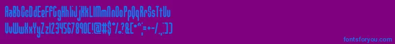 UnanimousInvertedBrk Font – Blue Fonts on Purple Background
