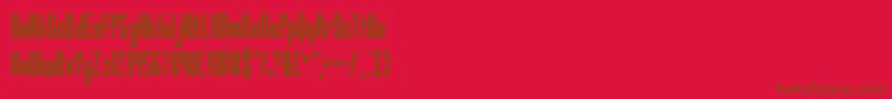 UnanimousInvertedBrk Font – Brown Fonts on Red Background