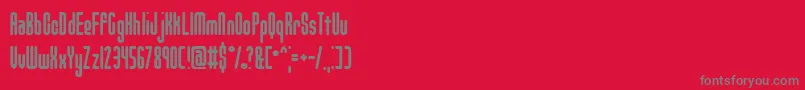 UnanimousInvertedBrk Font – Gray Fonts on Red Background