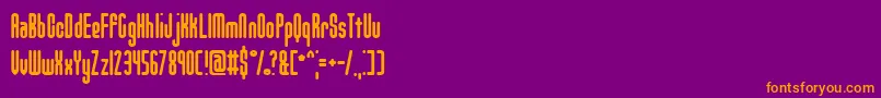 UnanimousInvertedBrk Font – Orange Fonts on Purple Background