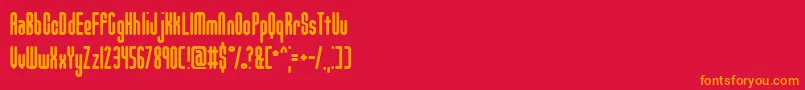 UnanimousInvertedBrk Font – Orange Fonts on Red Background