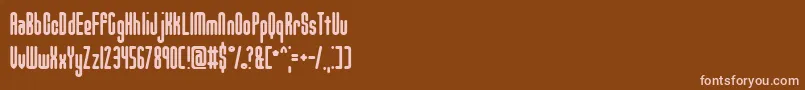 UnanimousInvertedBrk Font – Pink Fonts on Brown Background