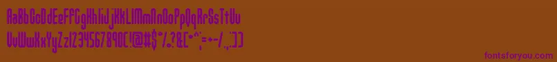 UnanimousInvertedBrk Font – Purple Fonts on Brown Background