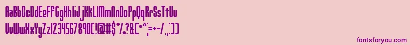 UnanimousInvertedBrk Font – Purple Fonts on Pink Background