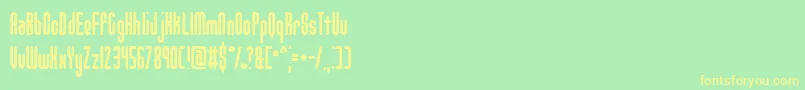 UnanimousInvertedBrk Font – Yellow Fonts on Green Background