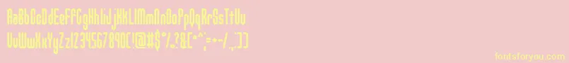 UnanimousInvertedBrk-Schriftart – Gelbe Schriften auf rosa Hintergrund