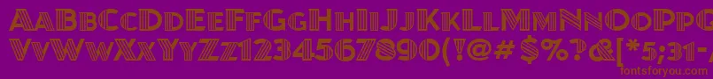 JuanitadecoitcTt Font – Brown Fonts on Purple Background