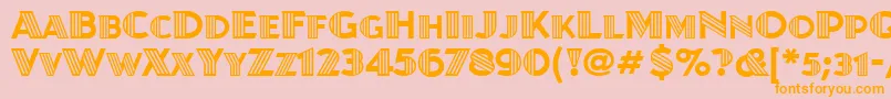 JuanitadecoitcTt Font – Orange Fonts on Pink Background