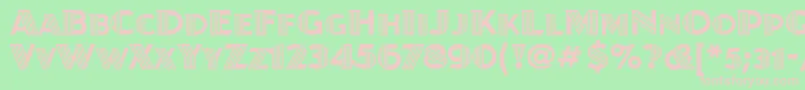 JuanitadecoitcTt Font – Pink Fonts on Green Background