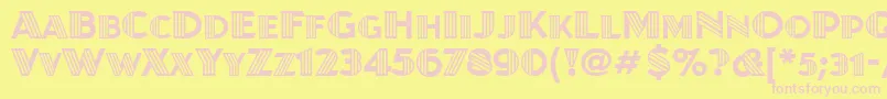 JuanitadecoitcTt Font – Pink Fonts on Yellow Background