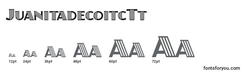 JuanitadecoitcTt Font Sizes