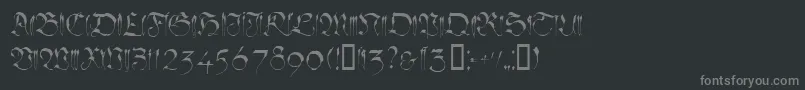 Linotypesangue Font – Gray Fonts on Black Background