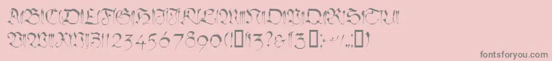 Linotypesangue Font – Gray Fonts on Pink Background