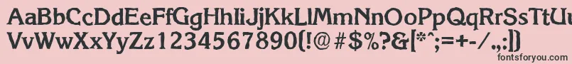 KorinthantiqueBold Font – Black Fonts on Pink Background