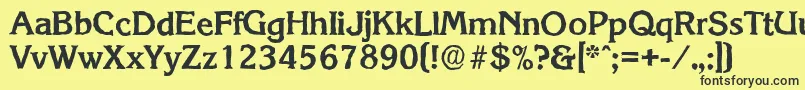 KorinthantiqueBold Font – Black Fonts on Yellow Background