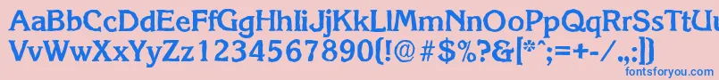 KorinthantiqueBold Font – Blue Fonts on Pink Background