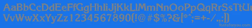 Шрифт KorinthantiqueBold – серые шрифты на синем фоне