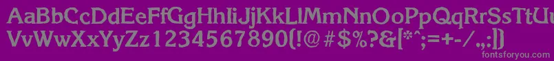 Police KorinthantiqueBold – polices grises sur fond violet