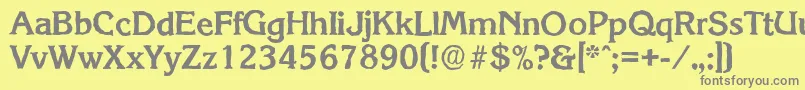 Подробнее о шрифте KorinthantiqueBold Шрифт KorinthantiqueBold – серые шрифты на жёлтом фоне