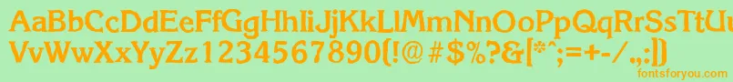 KorinthantiqueBold Font – Orange Fonts on Green Background