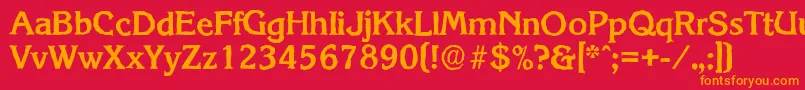 KorinthantiqueBold Font – Orange Fonts on Red Background
