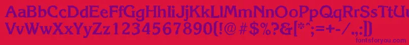 Шрифт KorinthantiqueBold – фиолетовые шрифты на красном фоне