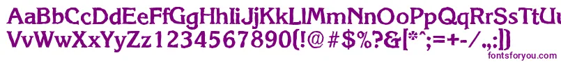 Czcionka KorinthantiqueBold – fioletowe czcionki na białym tle