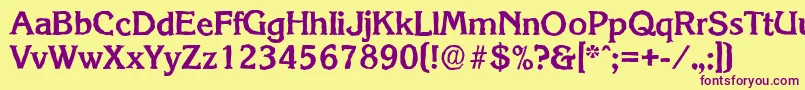 KorinthantiqueBold Font – Purple Fonts on Yellow Background