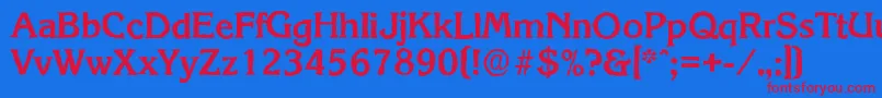 Шрифт KorinthantiqueBold – красные шрифты на синем фоне