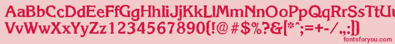 KorinthantiqueBold Font – Red Fonts on Pink Background