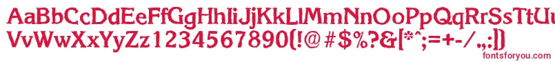 フォントKorinthantiqueBold – 白い背景に赤い文字