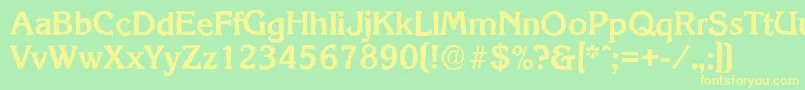 KorinthantiqueBold Font – Yellow Fonts on Green Background