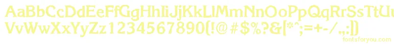 フォントKorinthantiqueBold – 黄色のフォント