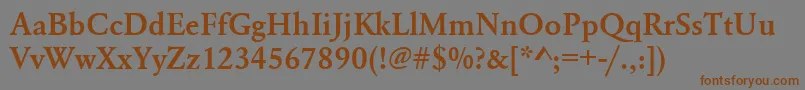 Urwgaramondtdem Font – Brown Fonts on Gray Background