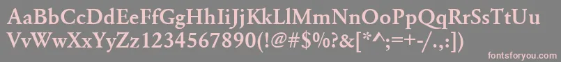 Urwgaramondtdem Font – Pink Fonts on Gray Background