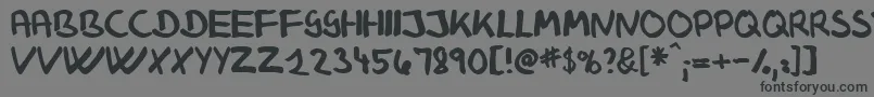 KlausJohansensHaandskrift Font – Black Fonts on Gray Background