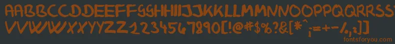 KlausJohansensHaandskrift Font – Brown Fonts on Black Background