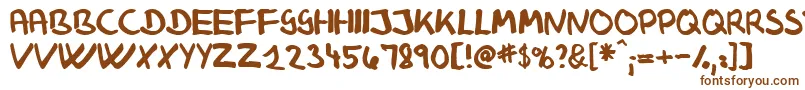 KlausJohansensHaandskrift Font – Brown Fonts on White Background