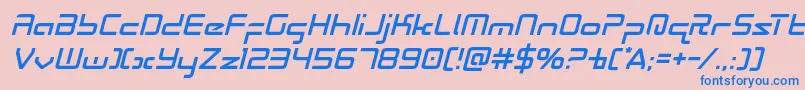 Подробнее о шрифте Radiospaceital Шрифт Radiospaceital – синие шрифты на розовом фоне