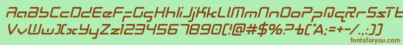 Radiospaceital Font – Brown Fonts on Green Background