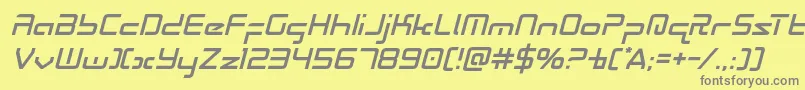 More about Radiospaceital Font Radiospaceital Font – Gray Fonts on Yellow Background
