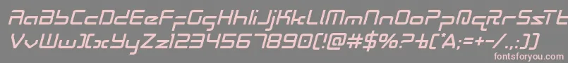 Radiospaceital Font – Pink Fonts on Gray Background