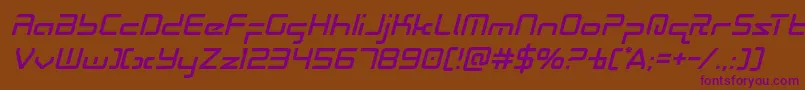 Radiospaceital Font – Purple Fonts on Brown Background