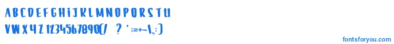LeSilenceDesCafards-Schriftart – Blaue Schriften