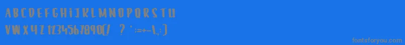 Saiba mais sobre a fonte LeSilenceDesCafards Fonte LeSilenceDesCafards – fontes cinzas em um fundo azul