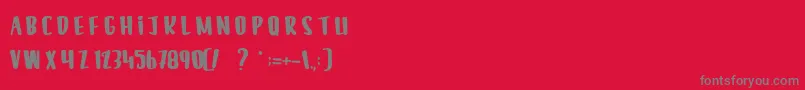 LeSilenceDesCafards Font – Gray Fonts on Red Background