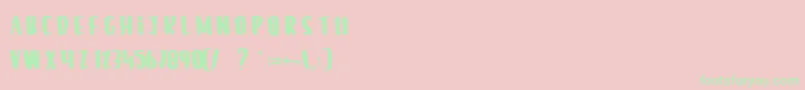 LeSilenceDesCafards Font – Green Fonts on Pink Background