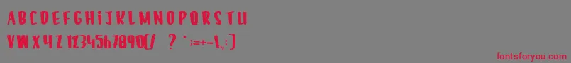 LeSilenceDesCafards-Schriftart – Rote Schriften auf grauem Hintergrund