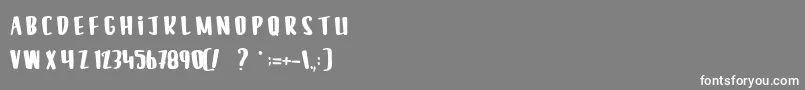 LeSilenceDesCafards-Schriftart – Weiße Schriften auf grauem Hintergrund